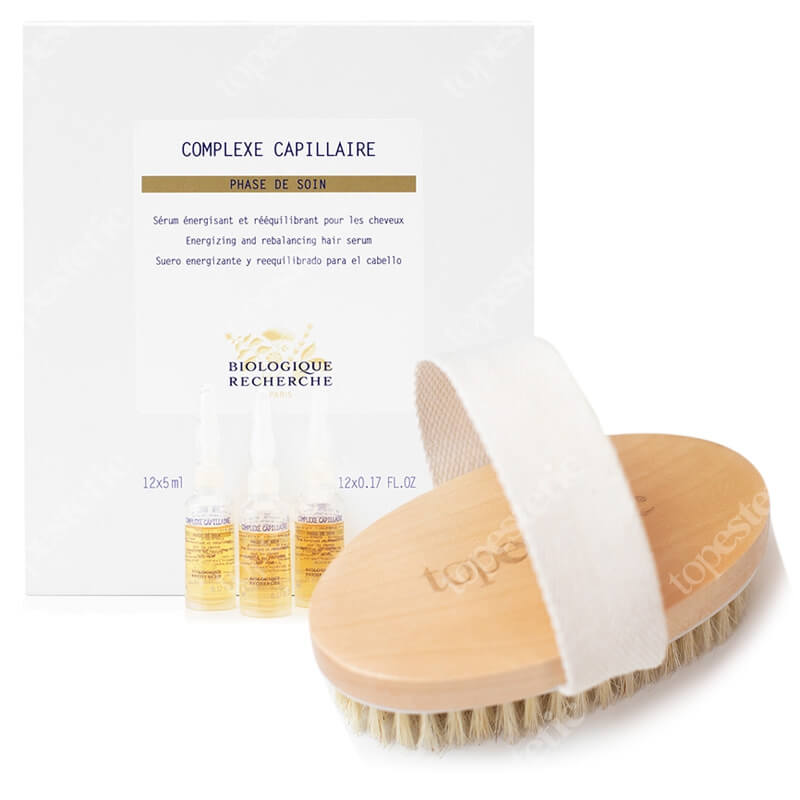 Biologique Recherche Complexe Capillaire + Szczotka Do Ciała Topestetic ZESTAW Lecznicze serum seboregulujące do włosów tłustych 12 x 5 ml + Szczotka 1 szt