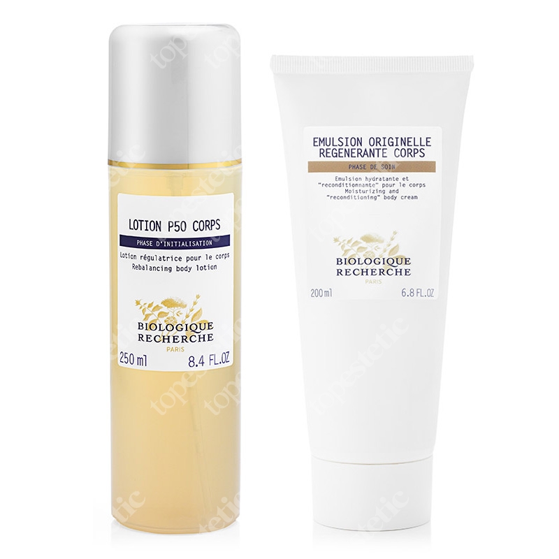 Biologique Recherche Pielęgnacja Nawilżająca i Regenerująca ZESTAW Emulsja regenerująca do skóry suchej 200 ml + Złuszczający lotion 250 ml