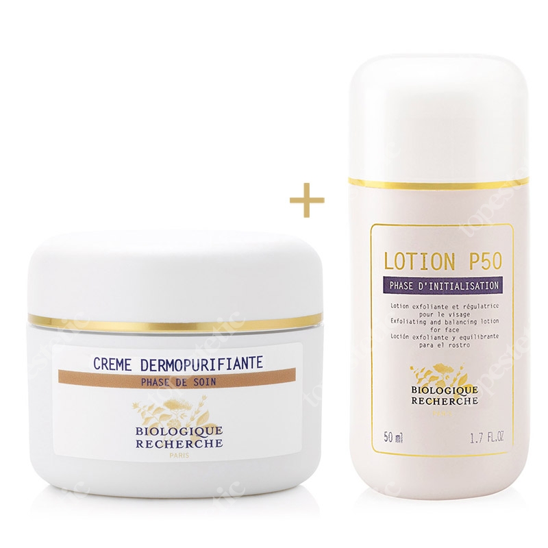 Biologique Recherche Skóra trądzikowa ZESTAW Lotion 50 ml + Krem 50 ml