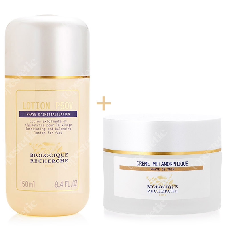 Biologique Recherche Zestaw ujędrniający dla skóry normalnej ZESTAW Lotion P50V 150 ml + Creme Metamorphique 50 ml