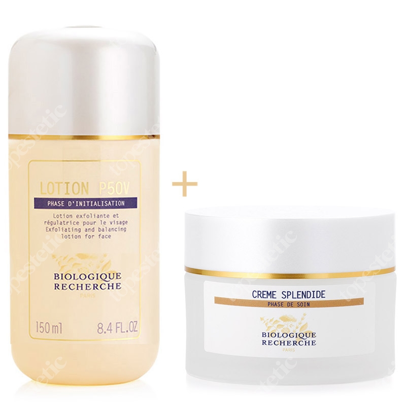 Biologique Recherche Zestaw ujędrniający dla skóry suchej ZESTAW Lotion P50V 150 ml + Creme Splendide 50 ml