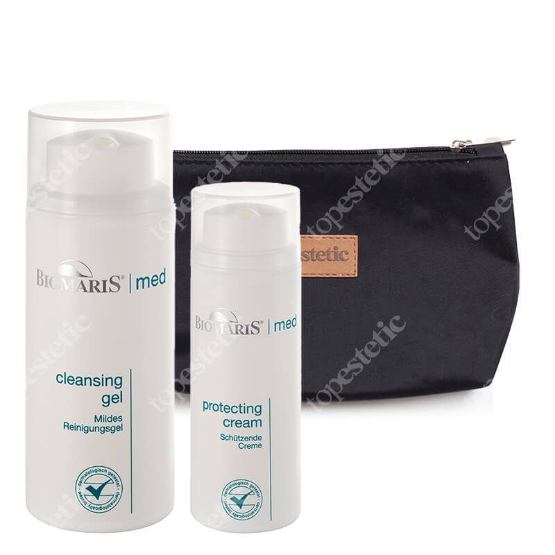 Biomaris Atopic Skin Set ZESTAW Żel myjący 100 ml + Krem ochronny 50 ml + Kosmetyczka 1 szt