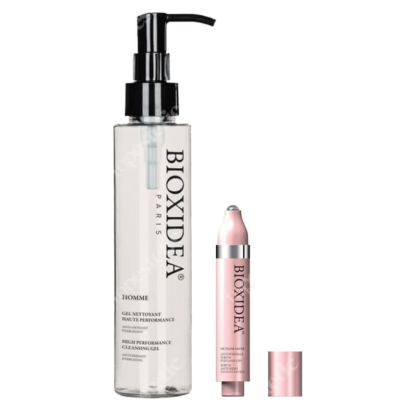 Bioxidea Face Care ZESTAW Żel do mycia twarzy 150 ml + Przeciwzmarszczkowe serum na okolice oczu i ust 6.5ml