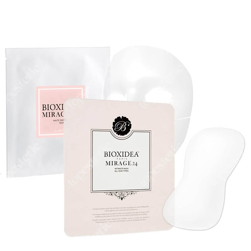 Bioxidea Miracle 24 Face Mask + Mirage24 Intimate Mask ZESTAW Maska na twarz nawilżająco - liftingująca 1 szt + Maska intymna Mirage24 1 szt.