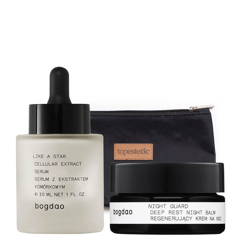 Bogdao Like a Star + Night Guard ZESTAW Serum 30 ml + Krem regenerujący na noc 30 ml + Kosmetyczka 1 szt