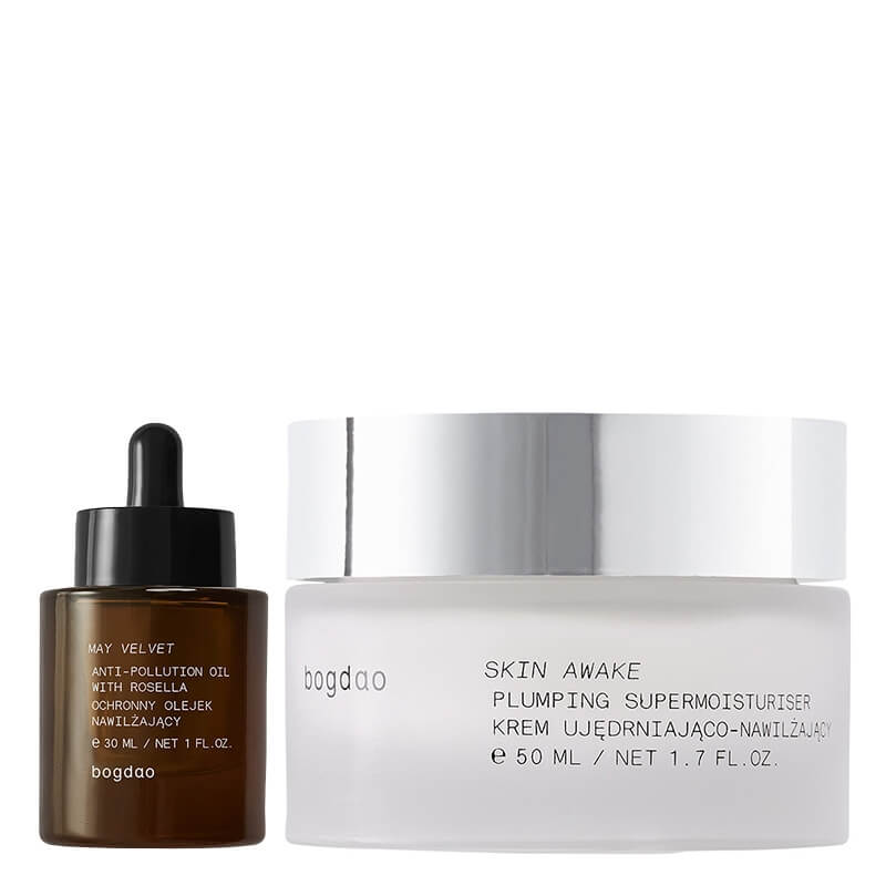 Bogdao May Velvet + Skin Awake ZESTAW Nawilżający olejek ochronny 30 ml + Krem ujędrniająco-nawilżający 50 ml