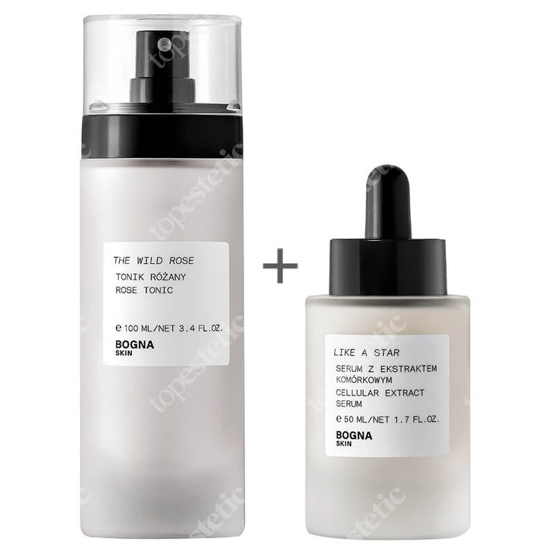 Bogna Skin Instant Glow New ZESTAW Tonik różany 100 ml + Serum z ekstraktem komórkowym 50 ml