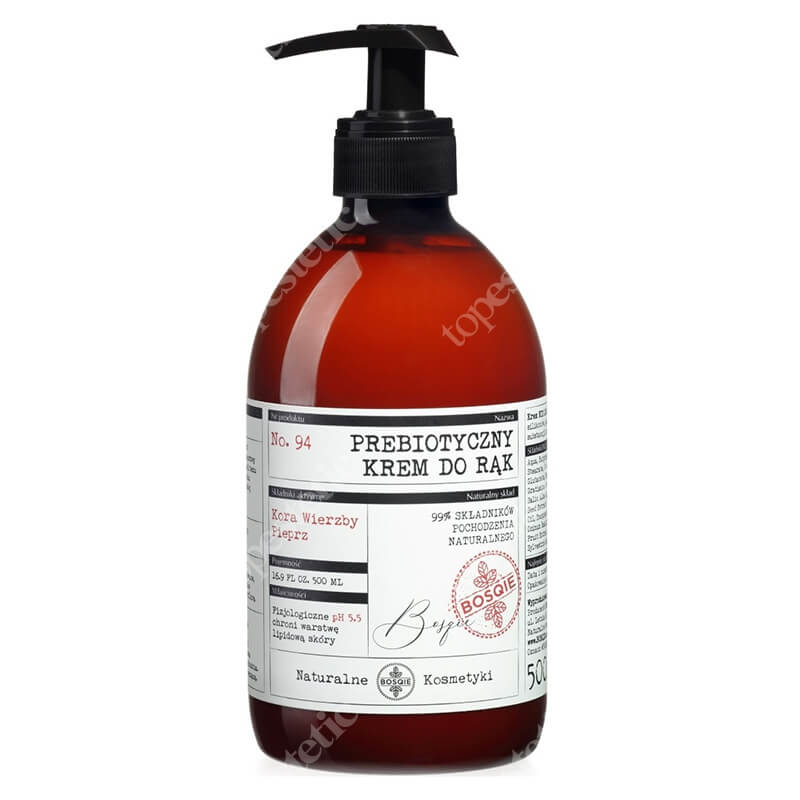 Bosqie Hand Cream No.94 Naturalny prebiotyczny krem do rąk - Kora wierzby i pieprz 500 ml