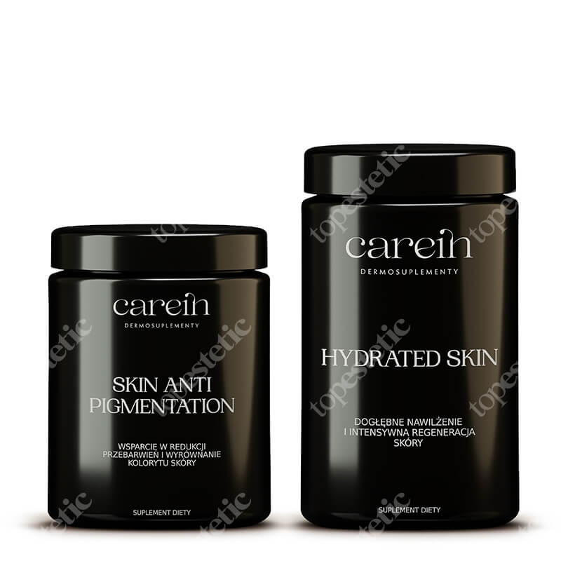 Carein Hydrated Skin + Skin Anti Pigmentation ZESTAW Jędrna skóra bez przebarwień 90 kaps + 60 kaps