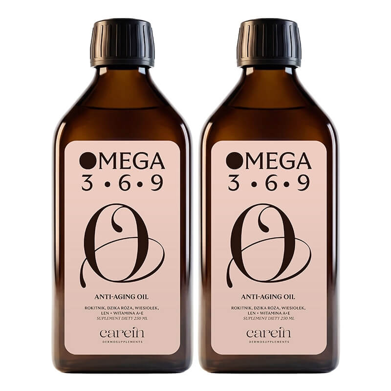 Carein Omega 3-6-9 Anti-Aging Oil - 50 Day Treatment ZESTAW Olej funkcjonalny dla skóry dojrzałej 250 ml x 2