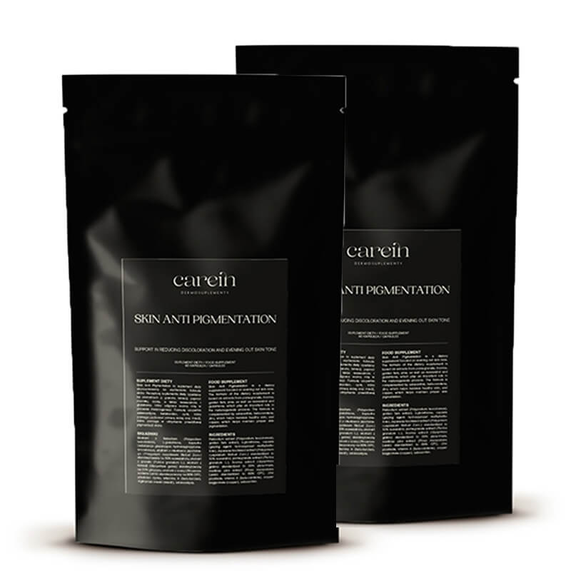 Carein Skin Anti Pigmentation - Refill x 2 ZESTAW Kuracja 30 dni Jednolita skóra bez przebarwień - uzupełnienie 60 kaps x 2