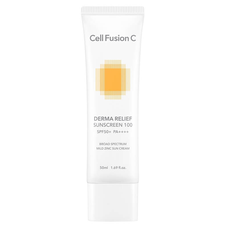 Cell Fusion C Derma Relief Sunscreen 100 SPF 50+/PA ++++ Krem nawilżający z ochroną przeciwsłoneczną dla całej rodziny 50 ml