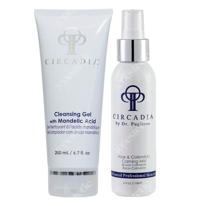 Circadia Mandelic Acid Cleansing Gel + Aloe And Calendula Calming Mist ZESTAW Żel oczyszczający z kwasem migdałowym 200 ml + Mgiełka łagodząca 118 ml