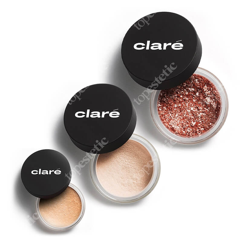 Clare Creamy Nude + Pink Papaya + Oh! Glow - Botox ZESTAW Cień (Creamy Nude 885) 1,2 g + Cień (Pink Papaya 912) 1,6 g + Puder rozświetlający (Nude Btx 41) 1 g