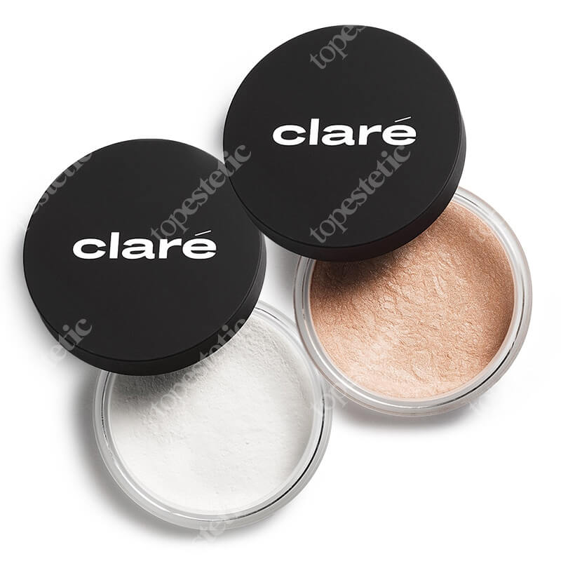 Clare Oh! Glow - Botox + Magic Under Eye Powder 17 ZESTAW Puder rozświetlający (kolor Btx 32) 2,5 g + Puder pod oczy (nr 17) 3,5 g