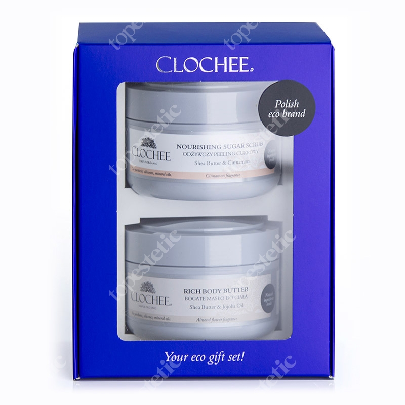Clochee Body Set ZESTAW Masło do ciała 250 ml + Peeling cukrowy 250 ml