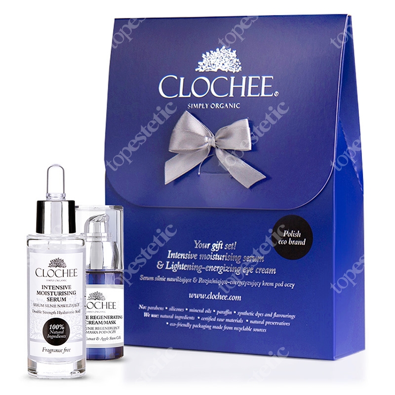 Clochee Premium Set ZESTAW Serum silne nawilżające 30 ml + Rozjaśniająco-energetyzujący krem pod oczy 15 ml