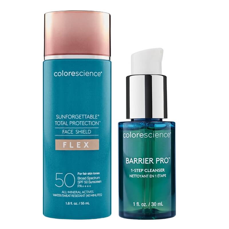 Colorescience Favorite Set ZESTAW Minerały w emulsji do twarzy (kolor Fair) 55 ml + Żel oczyszczający 30 ml