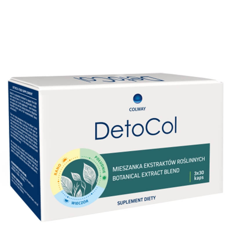 Colway DetoCol Suplement diety wspomagający dietę oczyszczającą i przeciwpasożytniczą 90 kaps.