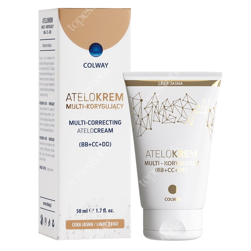 Colway Multi-Correcting Atelocream (BB+CC+DD) Atelokrem multi-korygujący kolor Light Beige (cera jasna) 50 ml
