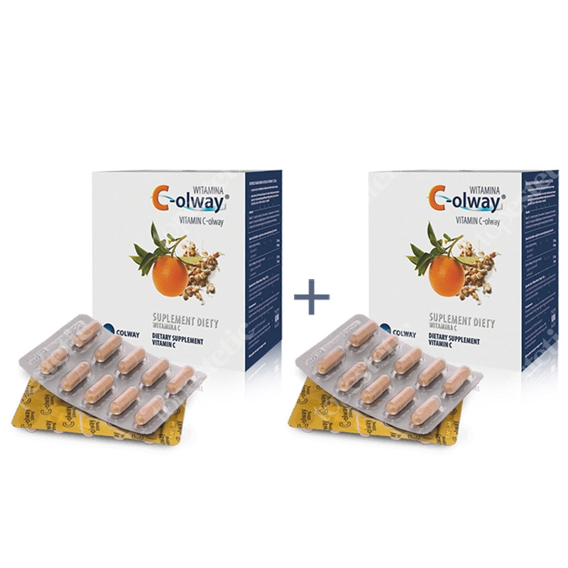 Colway Witamina C-olway Kit ZESTAW Suplement diety 2 x 100 kaps.