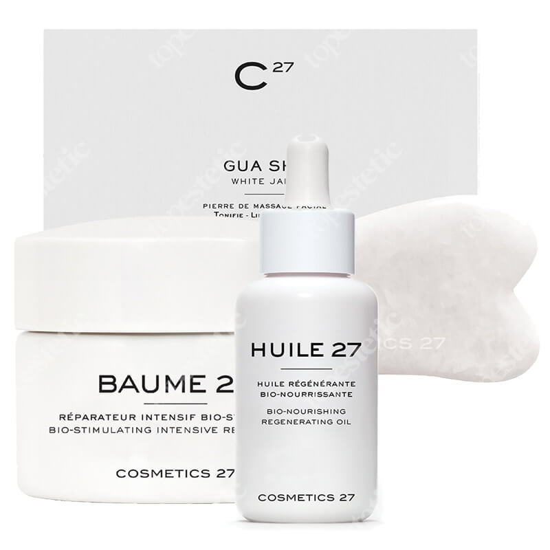 Cosmetics 27 Naturally  Good  Skincare  Set ZESTAW Biostymulujący krem naprawczy 50 ml + Bio-odżywczy olejek regenerujący 50 ml + Kamień do masażu z jadeitu 1 szt.