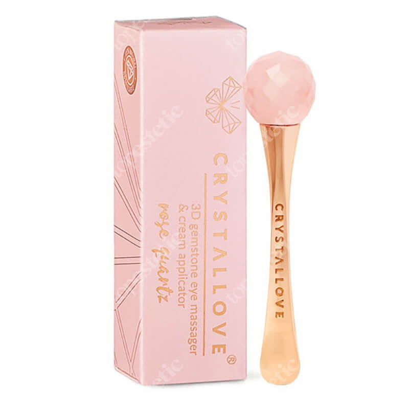 Crystallove 3D Rose Quartz Eye Massager Masażer pod oczy z kwarcem różowym 3D 1 szt