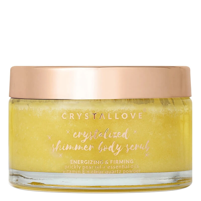 Crystallove Clear Quartz Shimmer Body Scrub Energetyzujący i odświeżający peeling do ciała z kryształem górskim 200 g