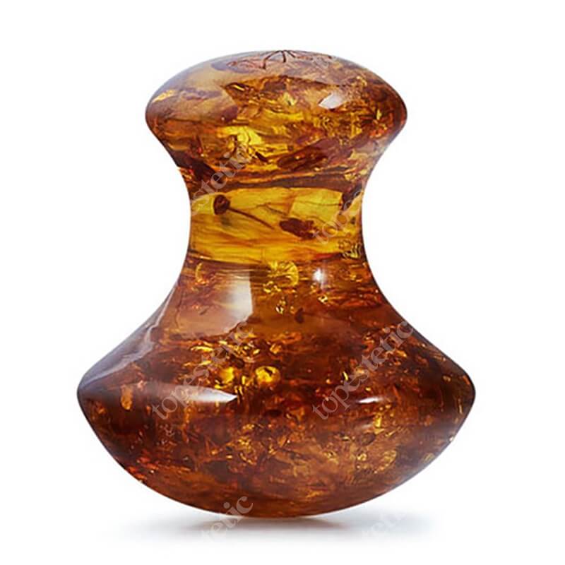 Crystallove Grzybek do Masażu z Bursztynu Koniak Do masażu twarzy, ciała oraz skóry wokół oczu 1 szt