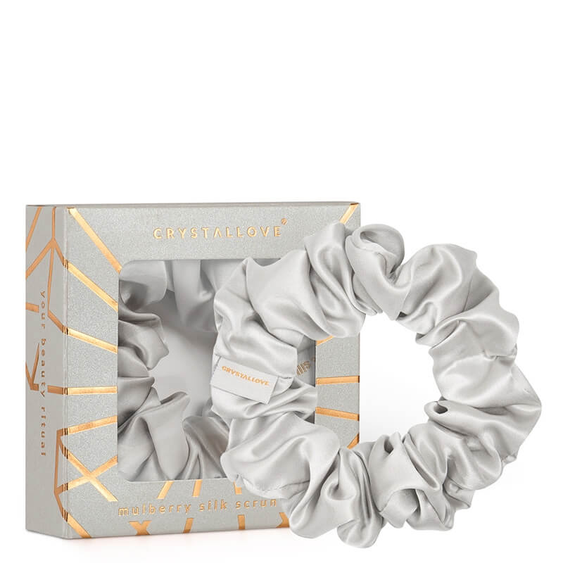 Crystallove Gumka do Włosów Jedwabna (silver) 1 szt