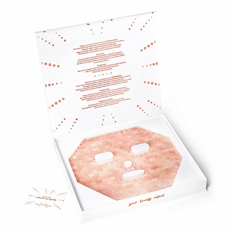 Crystallove Luksusowa Maska na Twarz z Kwarcu Różowego Maska chłodząca 1 szt