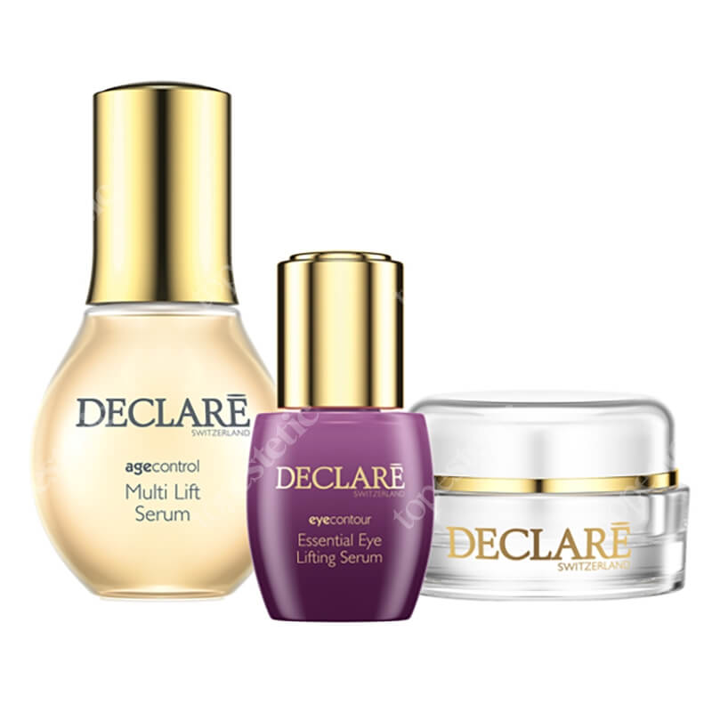 Declare Lifting Anti-Wrinkle Set ZESTAW Serum modelujące kontury twarzy 50 ml + Serum liftingujące pod oczy 15 ml + Luksusowy krem przeciwzmarszczkowy 15 ml
