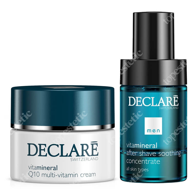 Declare Men's Care Set ZESTAW Vita Mineral Q10 Krem odżywczy 50 ml + Vita Mineral Łagodzący koncentrat po goleniu 50 ml