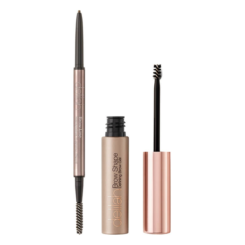 Delilah Beautiful Brows Ash ZESTAW Żel do brwi (kolor Ash) 4 ml + Wysuwana kredka do brwi (kolor Ash) 0,08 g