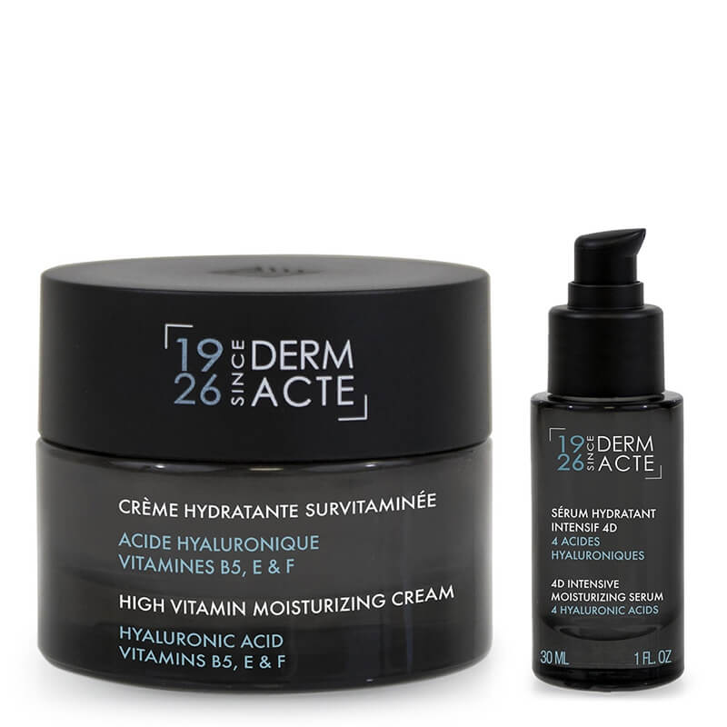 Derm Acte Super Moisture Skin ZESTAW Intensywne serum nawilżające 4D 30 ml + Multiwitaminowy krem nawilżający 50 ml