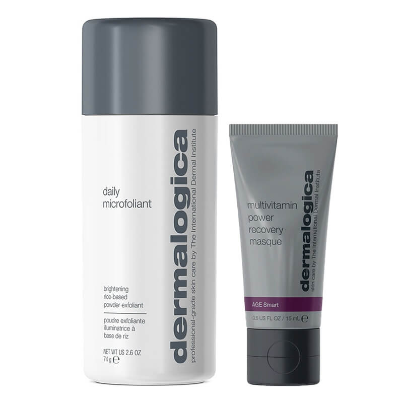 Dermalogica Daily Microfoliant + MultiVitamin Power Recovery Masque ZESTAW Enzymatyczny puder ryżowy 74 g + Maseczka o działaniu rewitalizującym i odmładzającym 15 ml