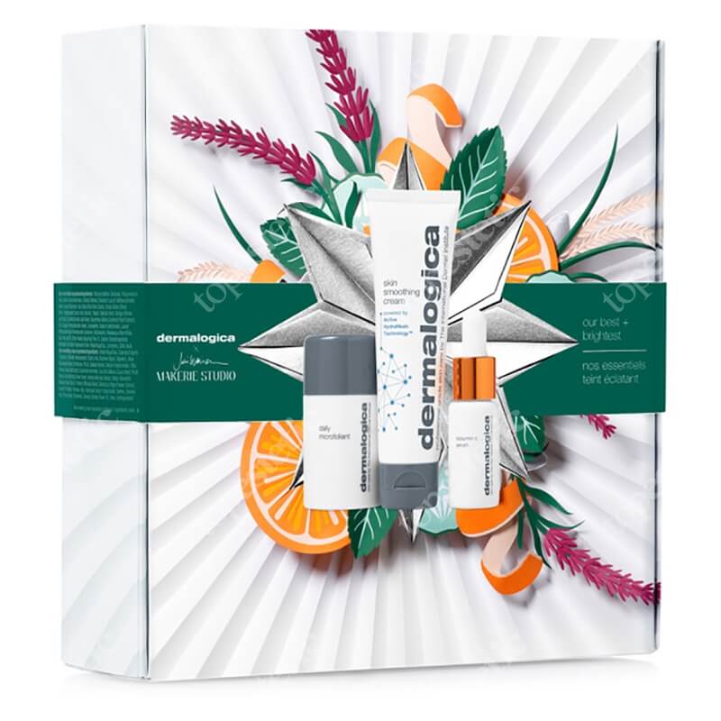 Dermalogica Our Best And Brightest ZESTAW Krem odżywczy do skóry normalnej i suchej 50 ml + Enzymatyczny puder ryżowy 13 g + Rozjaśniające serum z witaminą C, 10 ml
