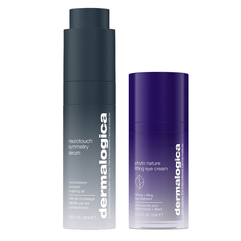 Dermalogica Phyto Nature Lifting Eye Cream + NeuroTouch Symmetry Serum ZESTAW Transformujący krem na okolicę oczu 15 ml + Odżywcze serum przywracające symetrię twarzy 30 ml