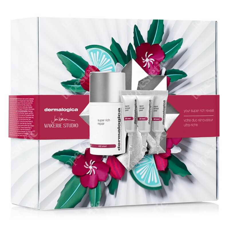 Dermalogica Your Super Rich Reveal ZESTAW Profesjonalnej klasy kuracja peelingami 3 x 3 ml + Krem regenerujący z bogatą formułą dla cery bardzo suchej 50 g