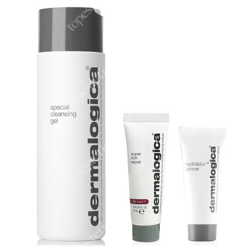 Dermalogica Zestaw Regenerujący ZESTAW Krem regenerujący 10 g + Wielozadaniowy nawadniający produkt 7ml + Żel do mycia twarzy 250 ml