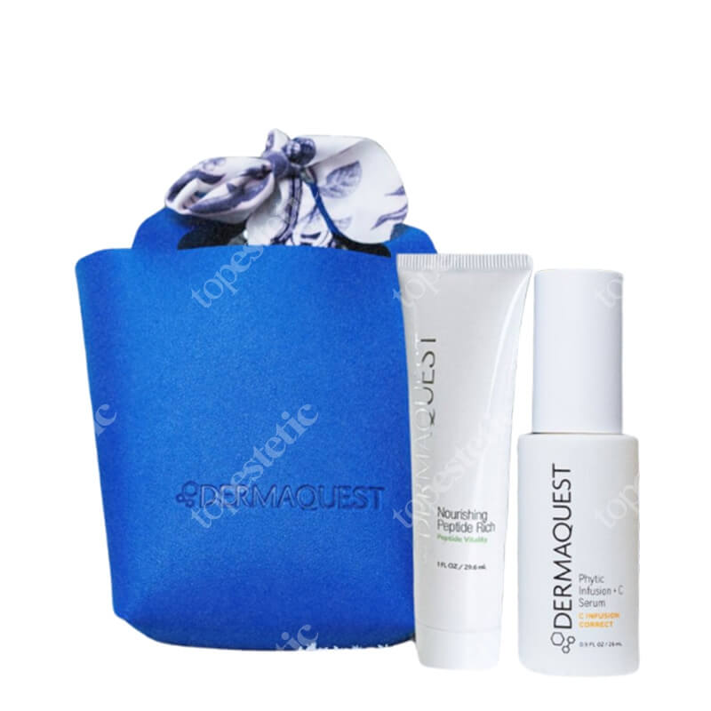 Dermaquest C Infusion and Peptide Luxury Duo ZESTAW Serum rozświetlająco - antyoksydacyjne dla skóry problematycznej 26 ml + Odżywczy krem napinający 30 ml