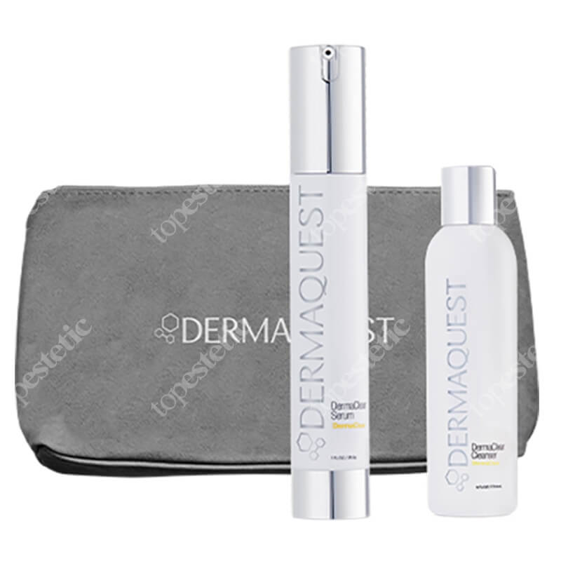 Dermaquest Czysta Skóra ZESTAW Intensywne serum 29,6 ml + Antybakteryjno-enzymatyczny żel do mycia skóry 60 ml + Kosmetyczka 1 szt