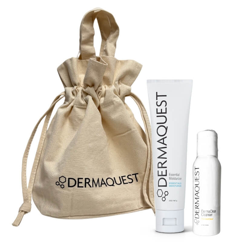 Dermaquest Essential Moisturizer New + DermaClear Cleanser ZESTAW Kojący krem nawilżająco-odżywczy 56,7 g + Antybakteryjno-enzymatyczny żel do mycia skóry z kwasem migdałowym 60 ml