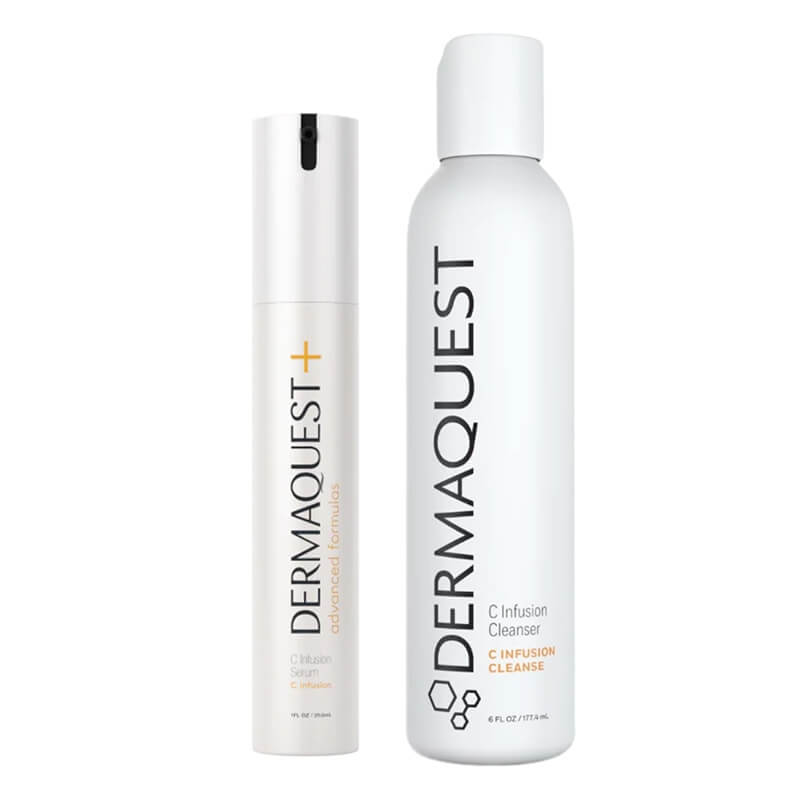 Dermaquest Instant Glow ZESTAW Przeciwstarzeniowe serum z najbardziej stabilną lipofilową formą witaminy C 29,6 ml + Wzmacniający żel do mycia 177 ml