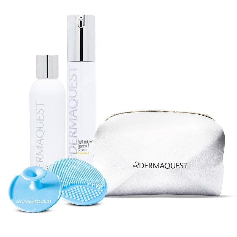 Dermaquest Retinaldehyde Renewal Cream + C Infusion Cleanser + Cleanser Pads ZESTAW KREM 30 ml + Żel 177 ml + Myjka 1 szt.