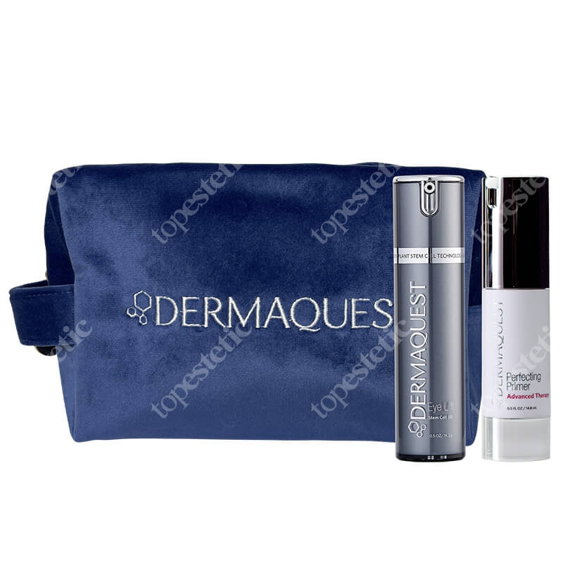 Dermaquest Smoothing Eyes ZESTAW Liftingujący krem wokół oczu z komórkami macierzystymi i resweratrolem 15 ml + Terapeutyczno-antyoksydacyjna baza pod makijaż 15 ml