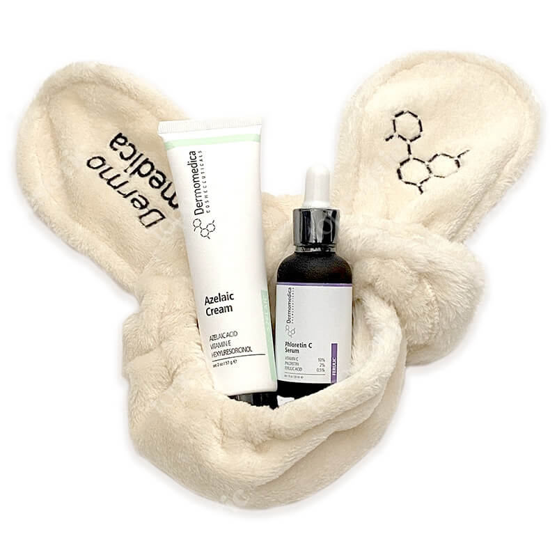 Dermomedica Zestaw Przeciwtrądzikowy ZESTAW Serum z witaminą C, floretyną i kwasem ferulowym 30 ml + Krem z kwasem azelainowym 60 ml + Beżowa 1 szt