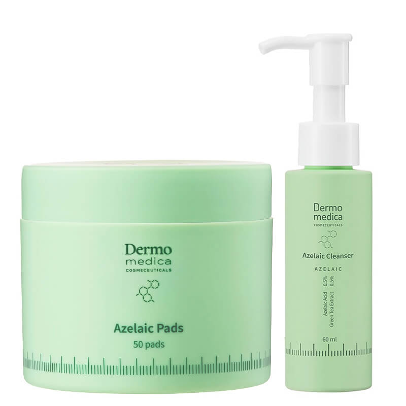 Dermomedica Azelaic Cleanser + Azelaic Pads ZESTAW Żel do mycia z kwasem azelainowym 60 ml + Płatki terapeutyczne z kwasem azelainowym 50 szt.