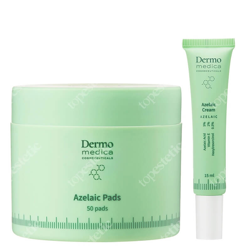 Dermomedica Azelaic Cream New + Azelaic Pads ZESTAW Krem z kwasem azelainowym, witaminą E i heksylorezorcynolem 15 ml + Płatki terapeutyczne z kwasem azelainowym 50 szt.