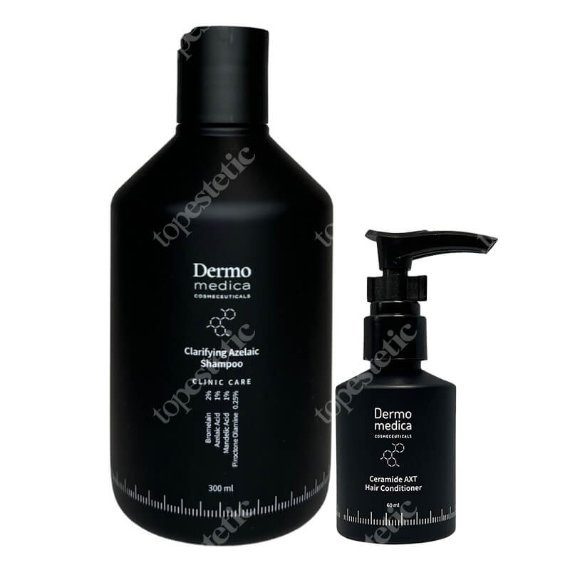Dermomedica Clarifying Azelaic Shampoo + Ceramide AXT Hair Conditioner ZESTAW Szampon oczyszczający z kwasem azelainowym 300 ml + Ceramidowa odżywka 60 ml